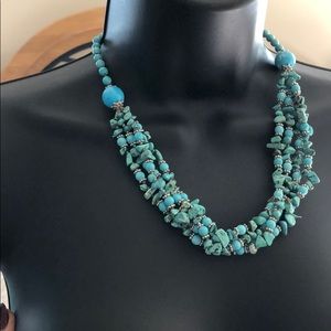 Turquoise necklace with matching earrings